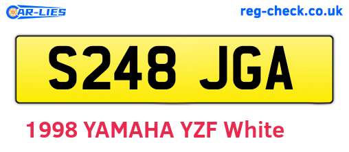 S248JGA are the vehicle registration plates.