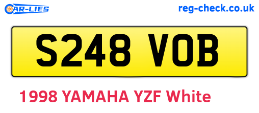 S248VOB are the vehicle registration plates.
