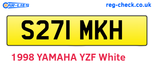 S271MKH are the vehicle registration plates.