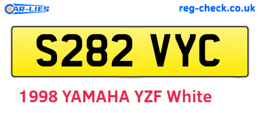 S282VYC are the vehicle registration plates.