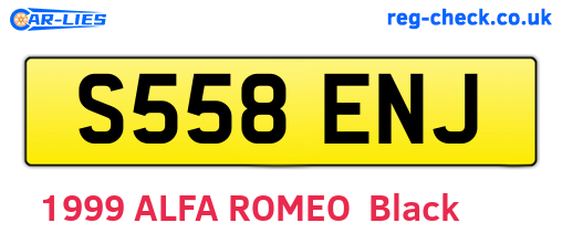 S558ENJ are the vehicle registration plates.