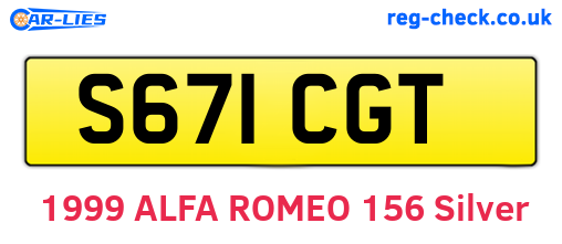 S671CGT are the vehicle registration plates.