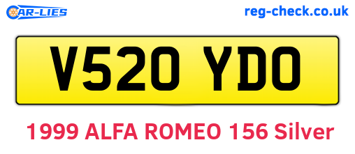 V520YDO are the vehicle registration plates.