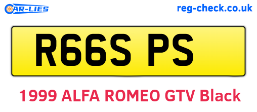 R66SPS are the vehicle registration plates.