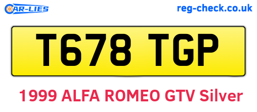 T678TGP are the vehicle registration plates.