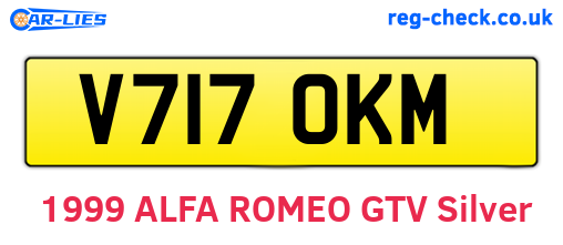 V717OKM are the vehicle registration plates.