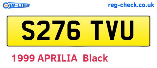 S276TVU are the vehicle registration plates.
