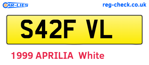 S42FVL are the vehicle registration plates.