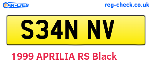 S34NNV are the vehicle registration plates.