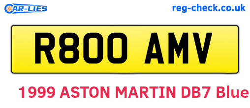 R800AMV are the vehicle registration plates.