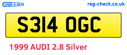S314OGC are the vehicle registration plates.
