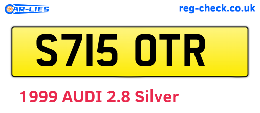 S715OTR are the vehicle registration plates.