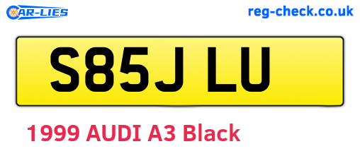 S85JLU are the vehicle registration plates.
