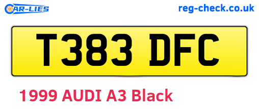 T383DFC are the vehicle registration plates.