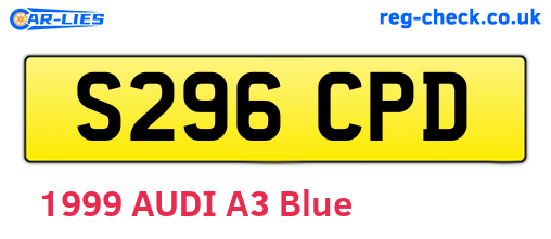 S296CPD are the vehicle registration plates.