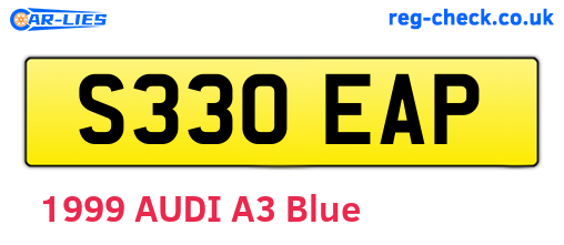 S330EAP are the vehicle registration plates.