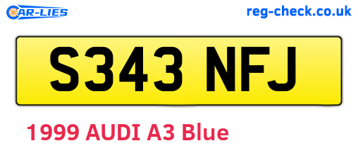 S343NFJ are the vehicle registration plates.