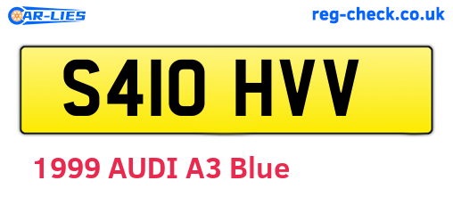 S410HVV are the vehicle registration plates.