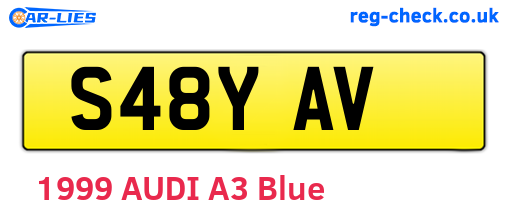 S48YAV are the vehicle registration plates.