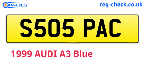 S505PAC are the vehicle registration plates.