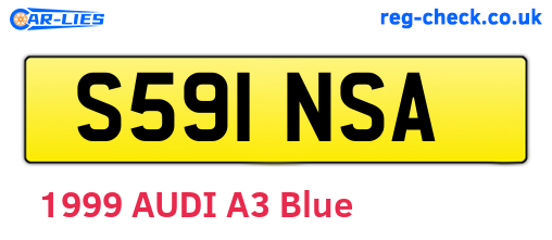 S591NSA are the vehicle registration plates.