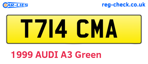 T714CMA are the vehicle registration plates.