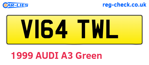 V164TWL are the vehicle registration plates.