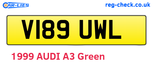 V189UWL are the vehicle registration plates.