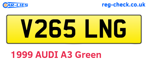 V265LNG are the vehicle registration plates.