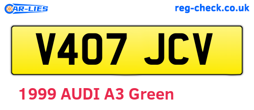 V407JCV are the vehicle registration plates.