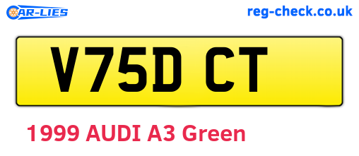 V75DCT are the vehicle registration plates.
