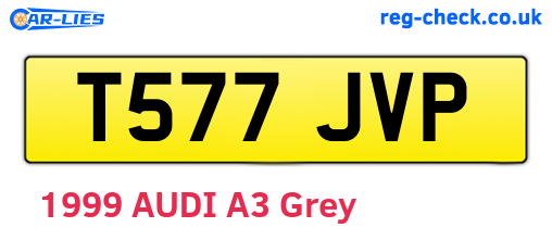 T577JVP are the vehicle registration plates.