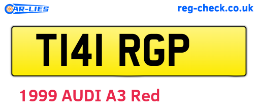 T141RGP are the vehicle registration plates.