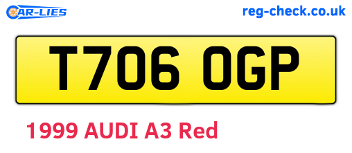 T706OGP are the vehicle registration plates.