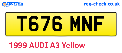 T676MNF are the vehicle registration plates.