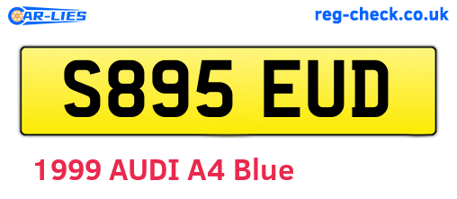 S895EUD are the vehicle registration plates.