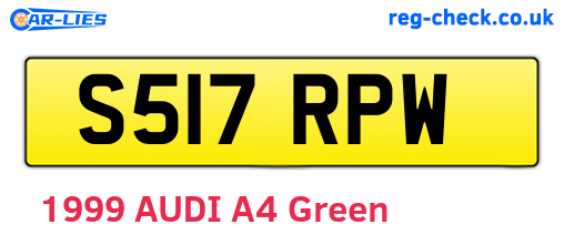 S517RPW are the vehicle registration plates.