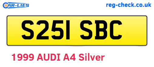 S251SBC are the vehicle registration plates.
