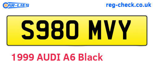 S980MVY are the vehicle registration plates.