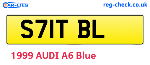 S71TBL are the vehicle registration plates.