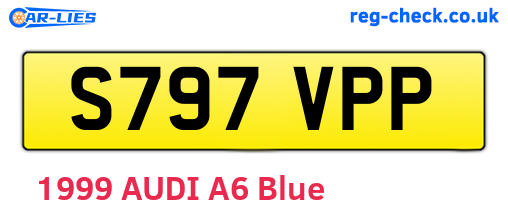 S797VPP are the vehicle registration plates.