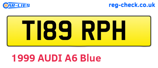 T189RPH are the vehicle registration plates.