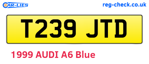 T239JTD are the vehicle registration plates.