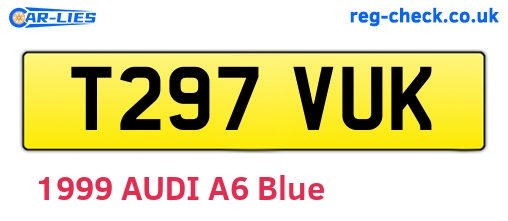T297VUK are the vehicle registration plates.