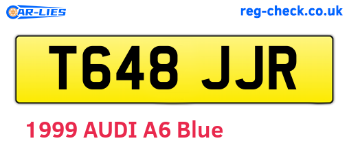 T648JJR are the vehicle registration plates.
