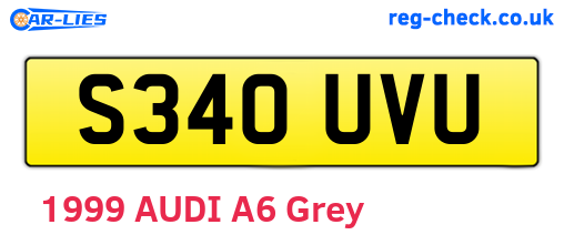 S340UVU are the vehicle registration plates.