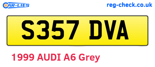 S357DVA are the vehicle registration plates.