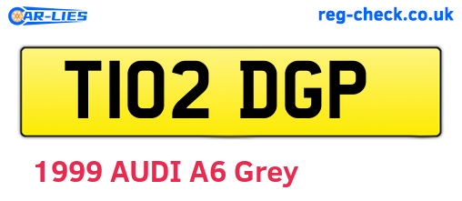 T102DGP are the vehicle registration plates.