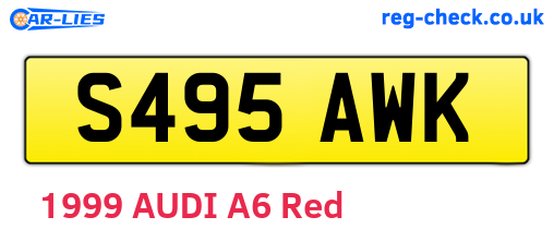 S495AWK are the vehicle registration plates.