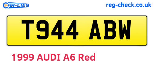 T944ABW are the vehicle registration plates.